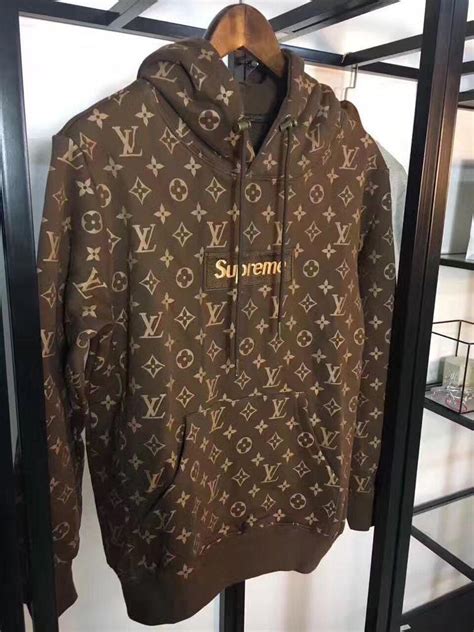 supreme hoodie louis vuitton brown|Louis Vuitton supreme monogram.